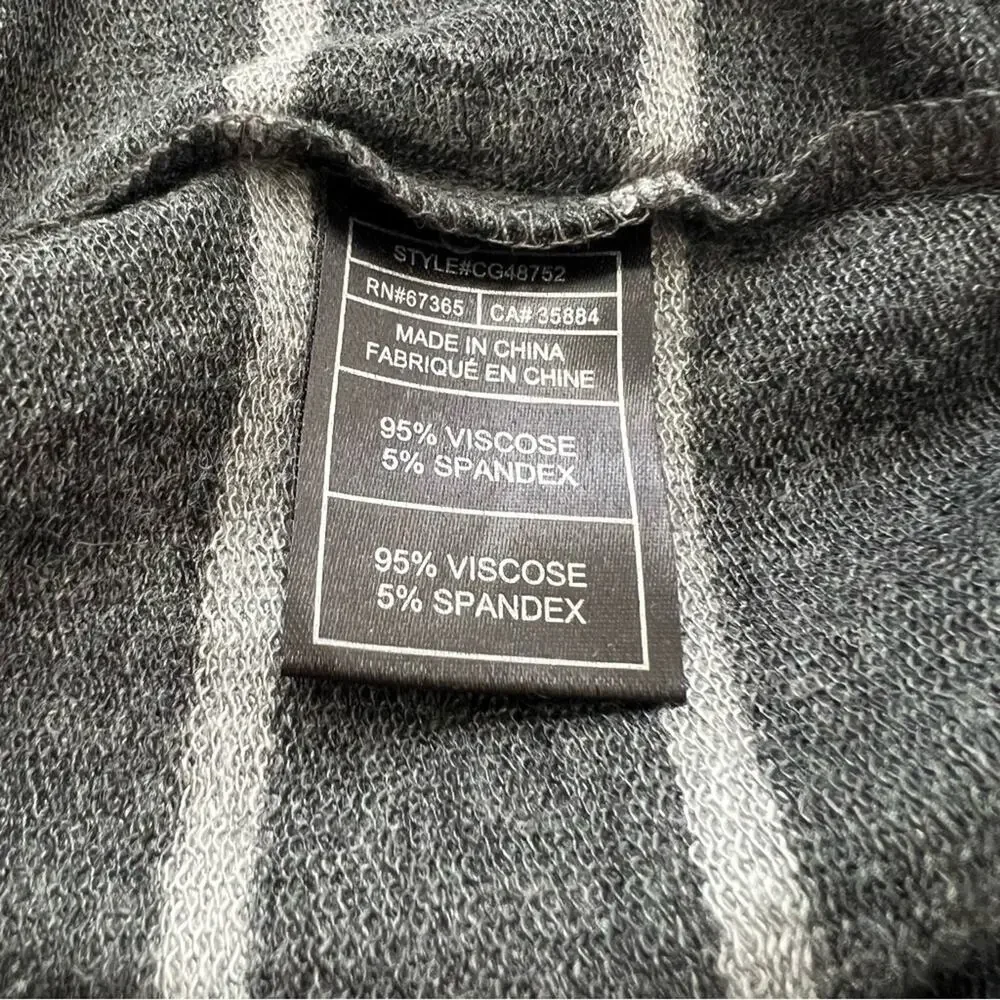 Cupcakes & Cashmere Stripe Malbec Heather Gray Mini Dress Size L - Picture 8 of 11
